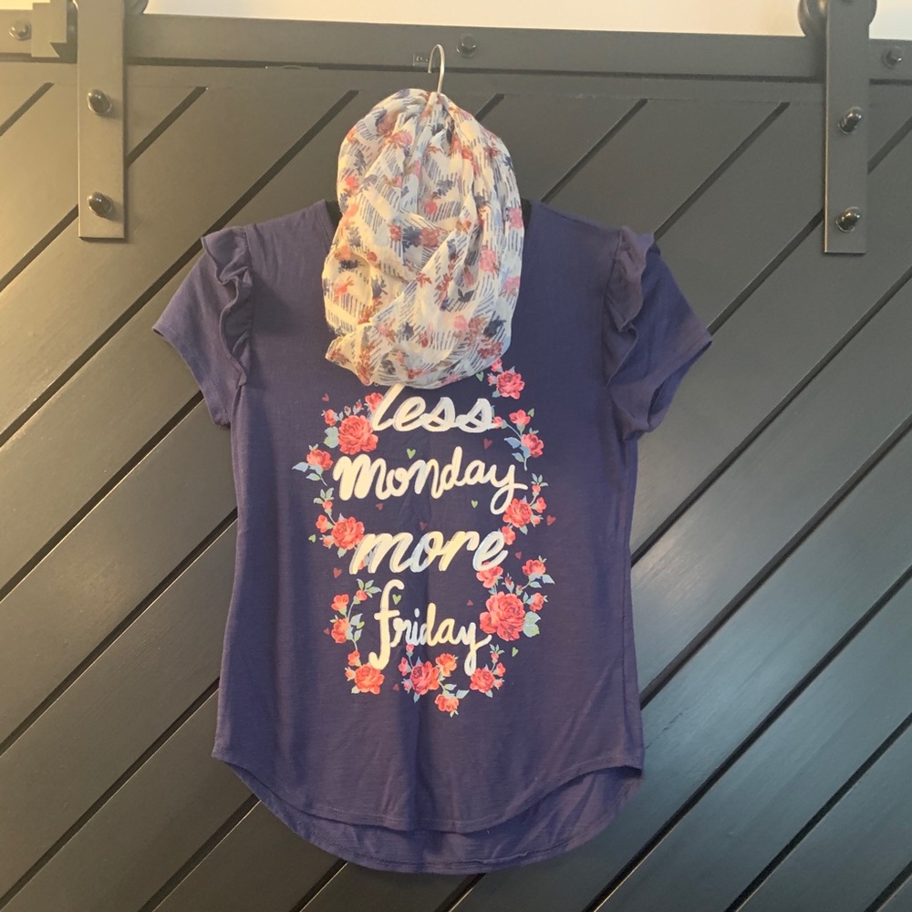 “Less Monday more Friday” navvy blue shirt